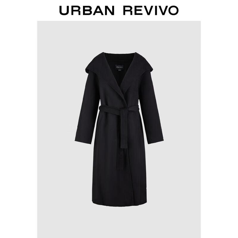 

UR Women s Long Hooded Cinched Waist Winter Coat S