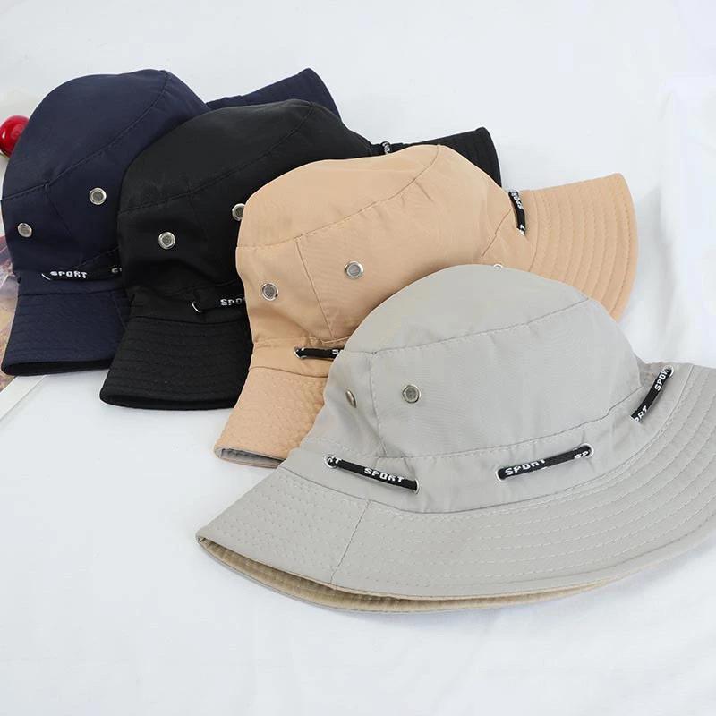 Fisherman Cap Fashion Solid Color Sun Cap Unisex Casual Cotton Bucket Hat Spring Summer Outdoor Sunscreen Beach Cap Panama Hats