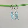 Simple and Retro Mint Manbo Small Fish-shaped Button Earrings, Creating A Cool and Fashionable, Unique and Versatile Style of Earrings.