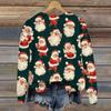 Women's Casual Long Sleeve Christmas Print Neck Pullover Sweatshirt