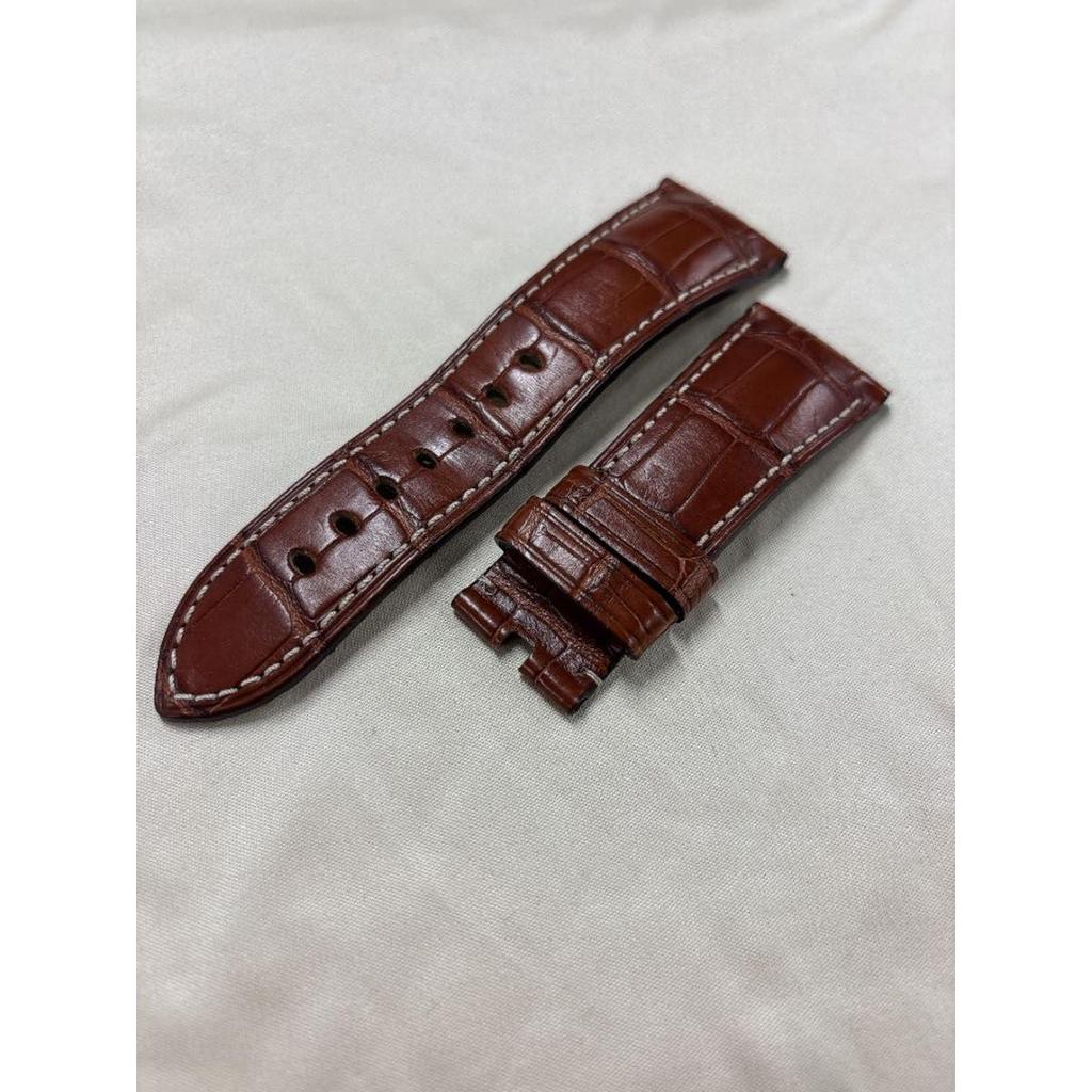 Used Panerai Genuine 27mm Croco Belt Band Radiomir Buckle Brown Watch