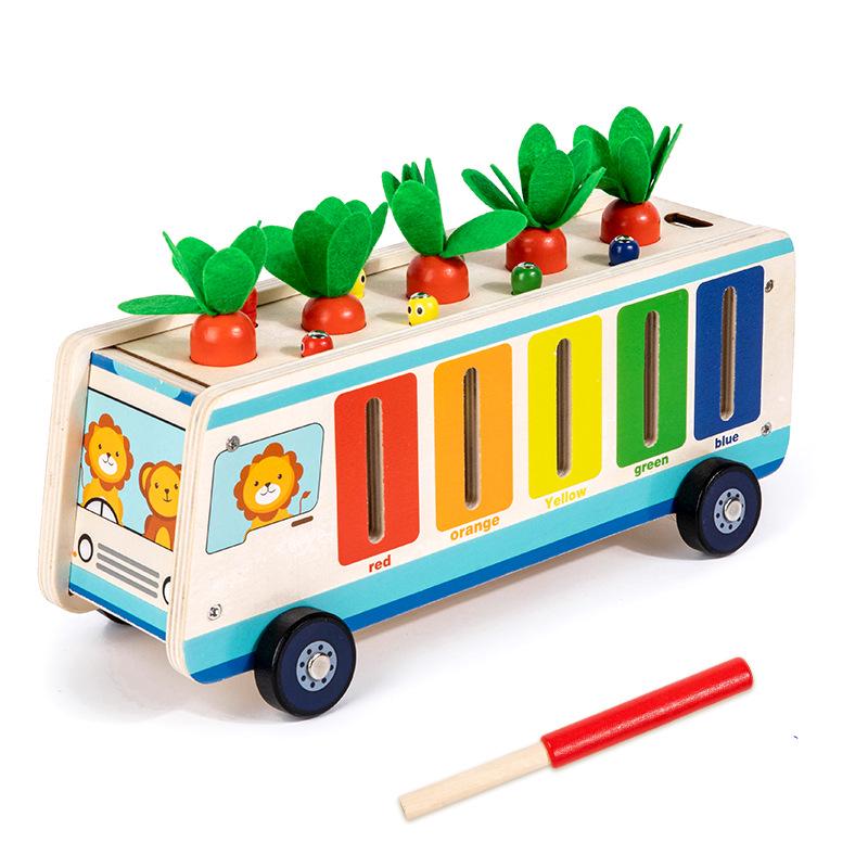 

Деревянная игрушка-каталка «Репка», красочный сортер-пазл, машинка для раннего развития