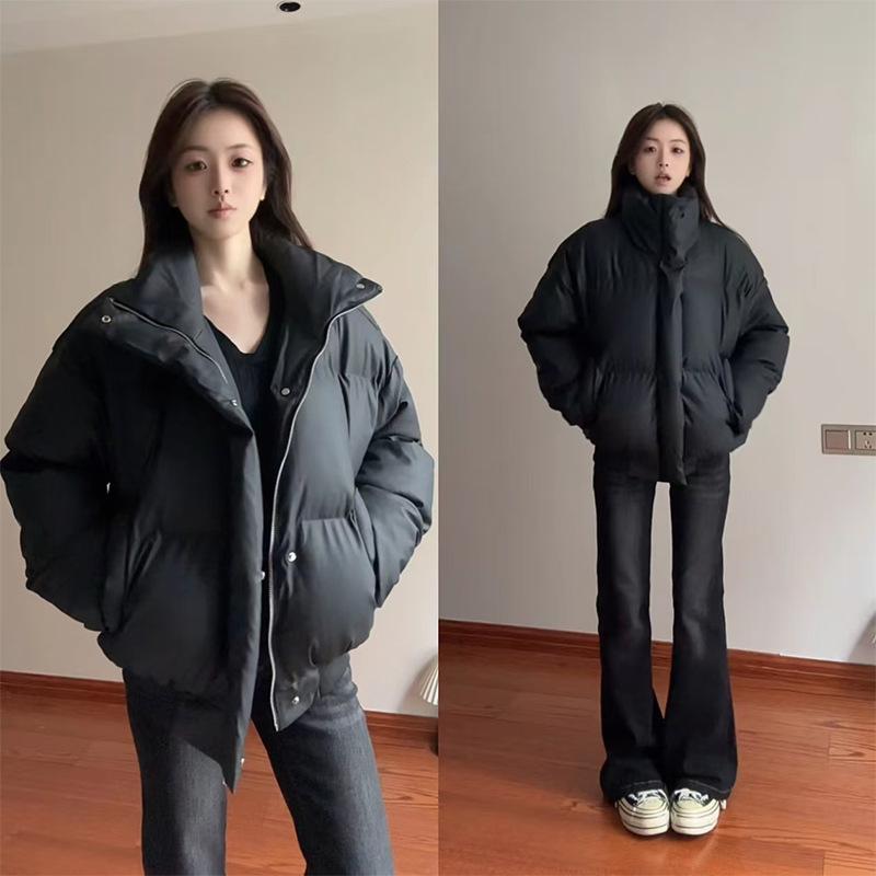 Men s Black PU Leather Three-Proof Puffer Jacket - Trendy Winter Stand Collar Outerwear 3XL