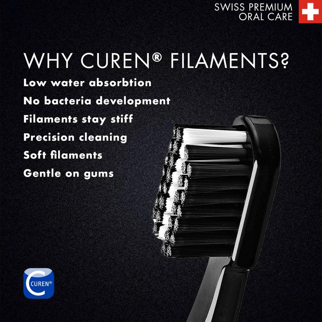 Zubní kartáček CURAPROX Black is white, sada Black x Black (BIW) 2-dílný