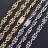  Cadena De Trebol Clover Eye Pendant Necklace Figure 8 Chain Colorful 5A CZ Brass Hip Hop Jewelry Custom Bracelet Set