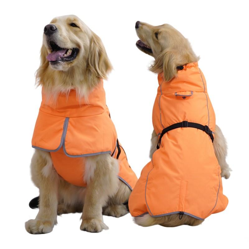 Waterproof Dog Raincoat Medium To Large Breeds Winter Warm Pet Coat Outdoor Protection