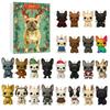 2D Plane Box With 24 Double-sided Printed PendantsChristmas Pet Dog Advent Calendar BlindBox Christmas Tree Decoration Acrylic Pendant