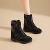 Fashion Martin boots women's 2025 autumn new non-slip tooling boots 9CM short boots invisible thick sole inner height increase rhubarb boots