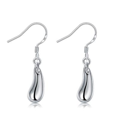 Fashionable and Minimalist Silver Plated Earrings with Exquisite Droplet Design S925 Silver Earrings