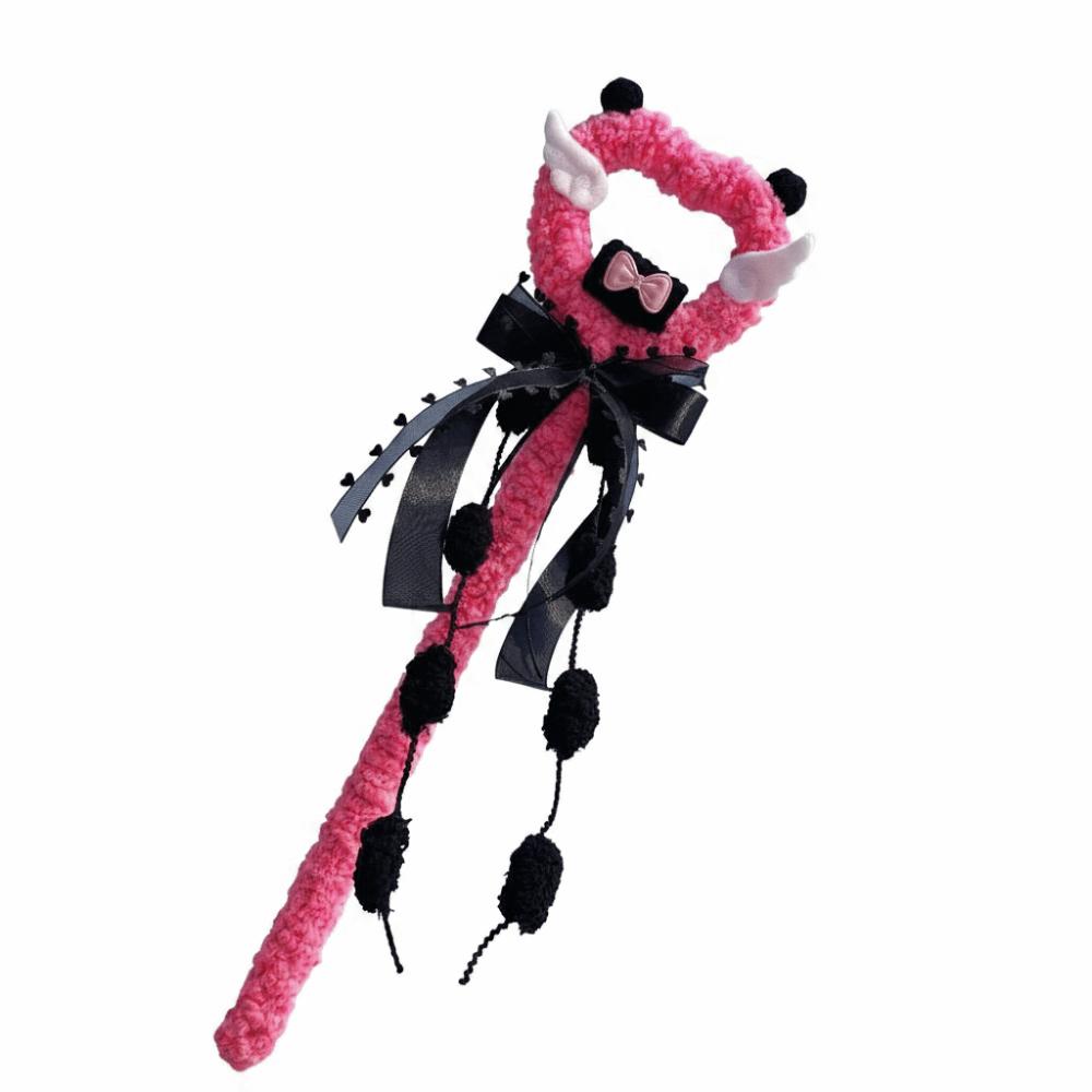 Pet Tassel Ball Cat Bow Interactive Cat Sweet Handheld Cat Stick Pet Playtime