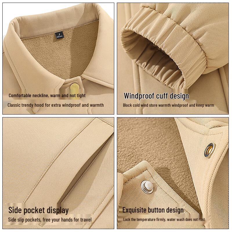 JEEP SPIRIT Herren Winter Fleecegefütterte Reversjacke