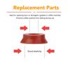 10pcs Coffee Machine Leak Proof Seals Watertight Silicone Seal Gaskets Coffee Maker Accessory
