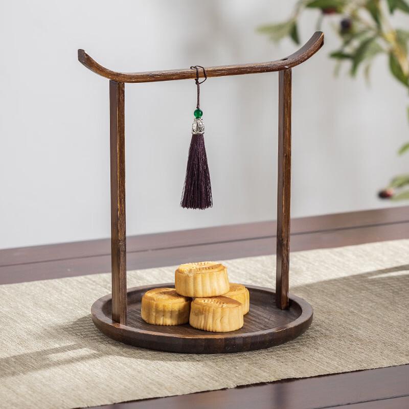 Chinese Retro Large Bamboo Tray with Handle