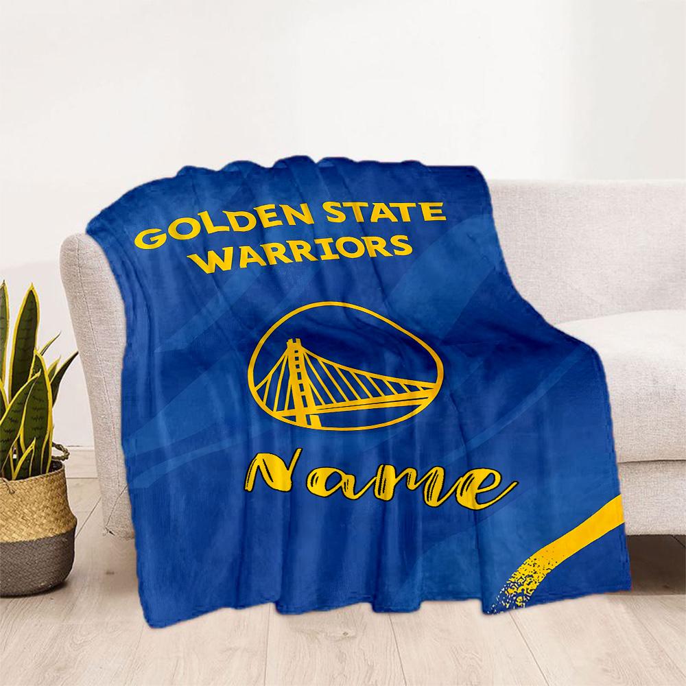 Golden State Warriors Pride Personalized Name Blanket Lightweight Personalized Blanket Soft & Cozy Throw For Nap Couch Livingroom Chair