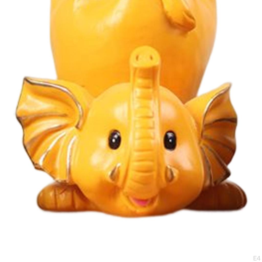 Creative Elephant Figurine Glasses Holder Eyeglass Retainer Organizer Animal Statue for NightStand