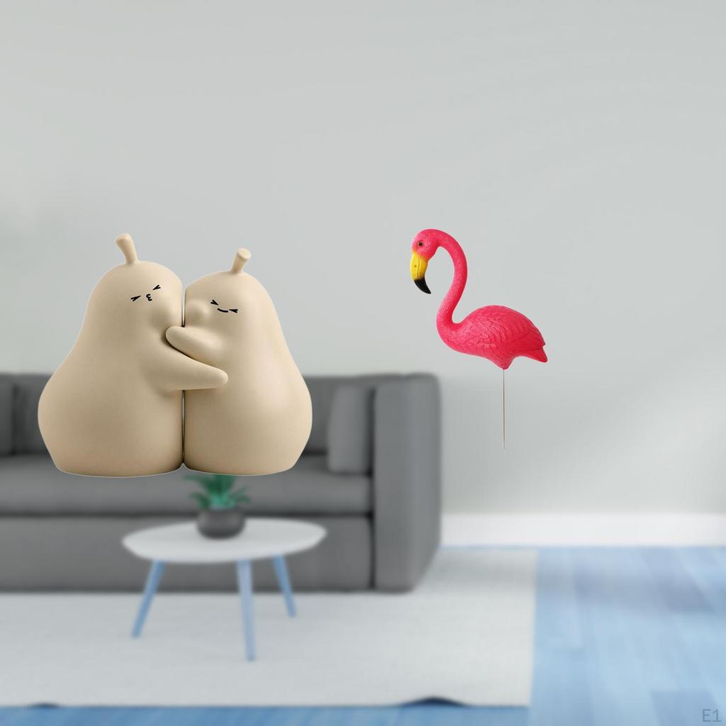 Hugging Pear Book Stand Ceramic Bookend Fine Workmanship Bookshelf Ornament Bird Statue Figurine