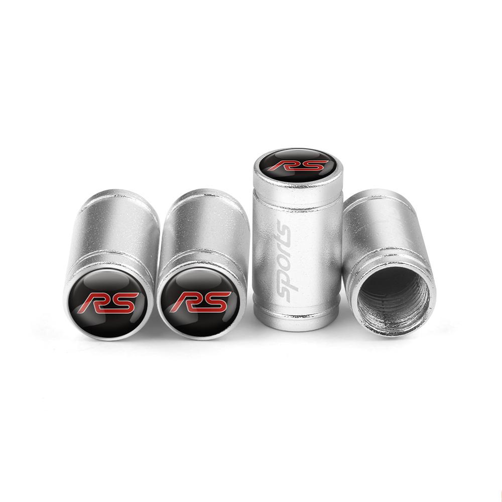 4Pcs Car Accessories Metal Alloy Tire Valve Tyre Stem Air Caps For Ford Ecosport Transit Escort Focus Kuga Tierra Fiesta Shelby