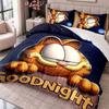 Garfield cartoon 3Pcs Bedding Set Duvet Cover With Two Pillowcases For Bedroom Home Decoration