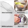 Stainless Steel Colander Strainer Basket Rice Vegetable  Fruits Clean Fine Sieve Drain Basket Kitchen Perforated Mesh Colander