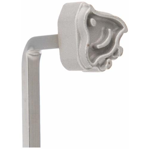 Tiger Crown Decorating Tool, Silver, 15 x 300 x 43mm, Chidori Branding Iron, 18-8 Stainless Steel, Branding Iron, Pattern, One-Point Design, 1595