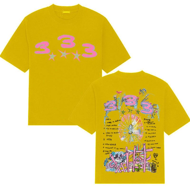 Svenska Bladee 333 Harajuku T-shirts Skate Drain Gang Albumgrafik Tryckt T-shirt Herr Kortärmad T-shirt Hip Hop Y2K Kläder