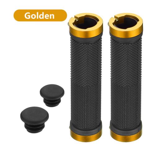 

Comfortable Anti-Slip Rubber Mountain Bike Handlebar Grips Aluminum Alloy Bicycle Cycling Covers золотистий