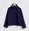 Europäische und amerikanische Herbst- und Winter-Neuheiten Damenbekleidung Temperament elegant Stehkragen Knopf Langarm Wolljacke