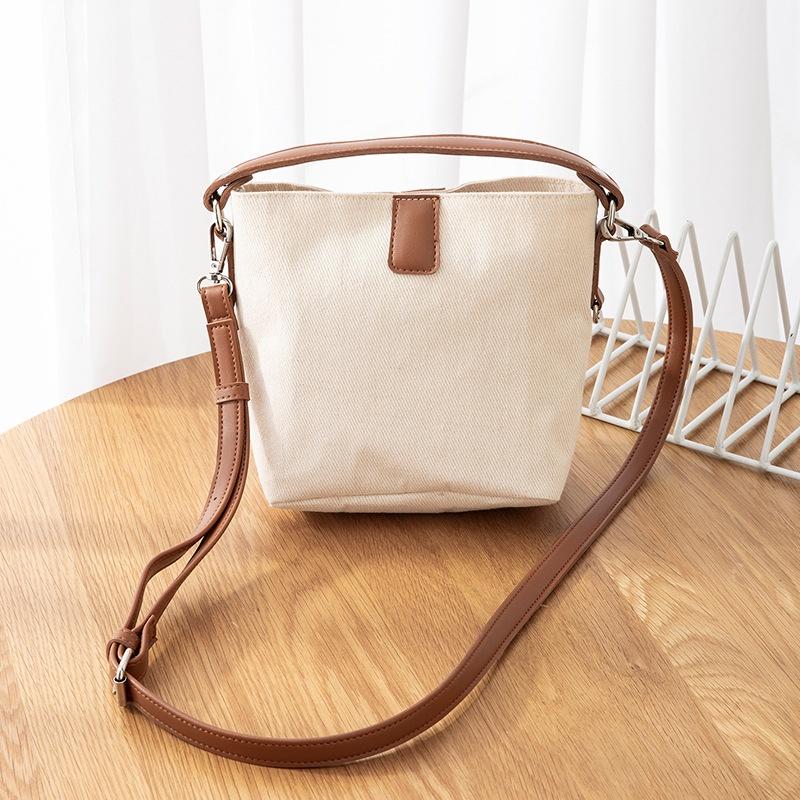 IELGY ladies bucket messenger bag simple atmospheric canvas