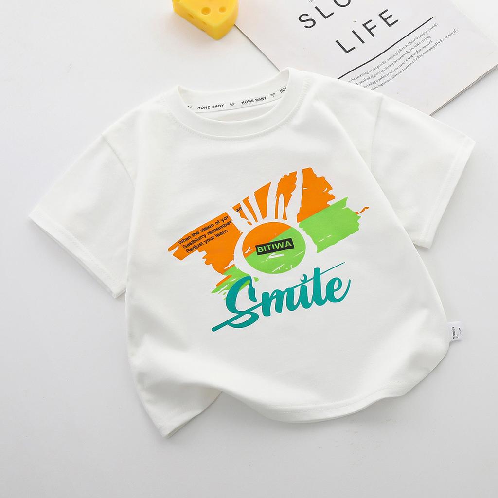 Children's short-sleeved T-shirt summer cotton new boys Korean version of girls boys clothes half-sleeved baby top children's clothing