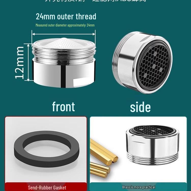 Uniwersalny Zestaw Dysz Aeratora do Baterii: Osłona przed pryskaniem, Filtr siatkowy, Kompatybilność z ciepłą/zimną wodą