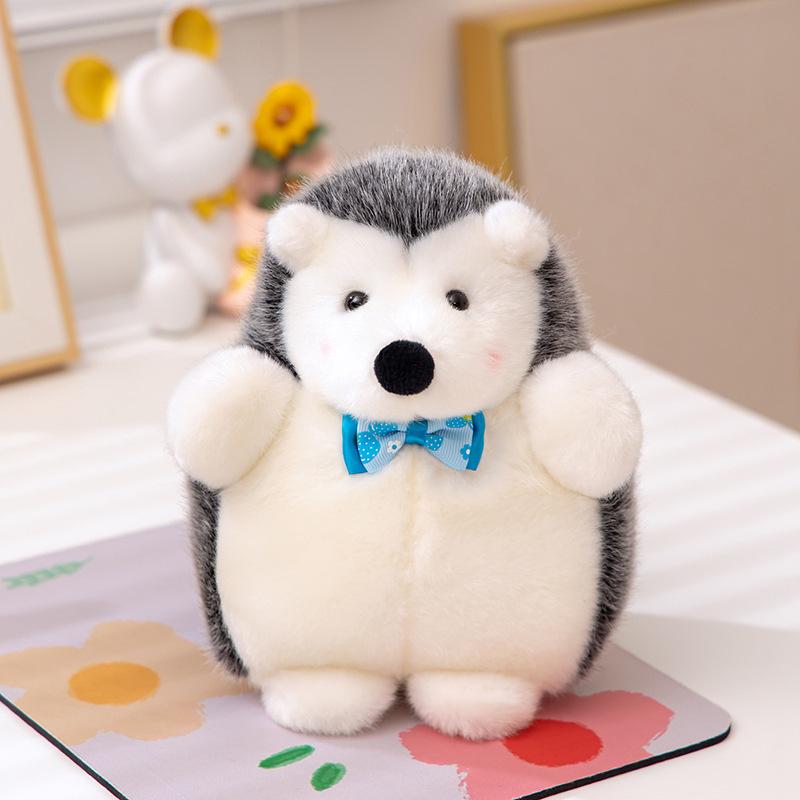 Simulation hedgehog plush toy doll small short leg hedgehog couple men's and women's dolls soothing doll furniture ornament