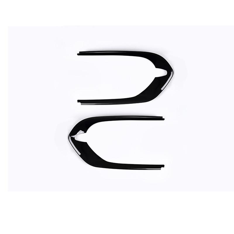 2Pcs/set Car Front Fog Light Lamp Frame Cover Trim For Jaguar F-Pace F Pace R-Sport X761 2016 2017 Auto Exterior