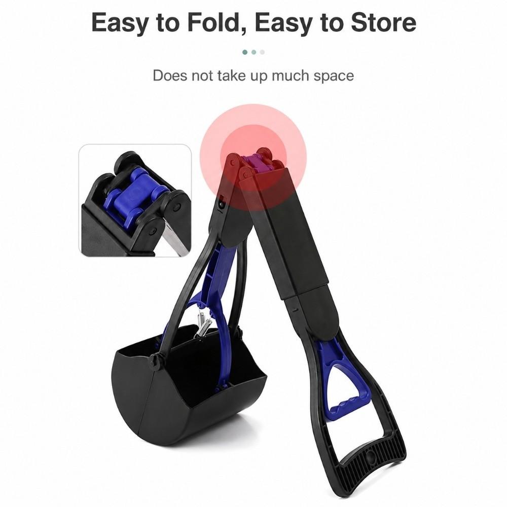 Easy Cleaning Dog Poop Scooper Foldable Long Handle Poop Scoop Shovel Pet Outdoor Cleaning