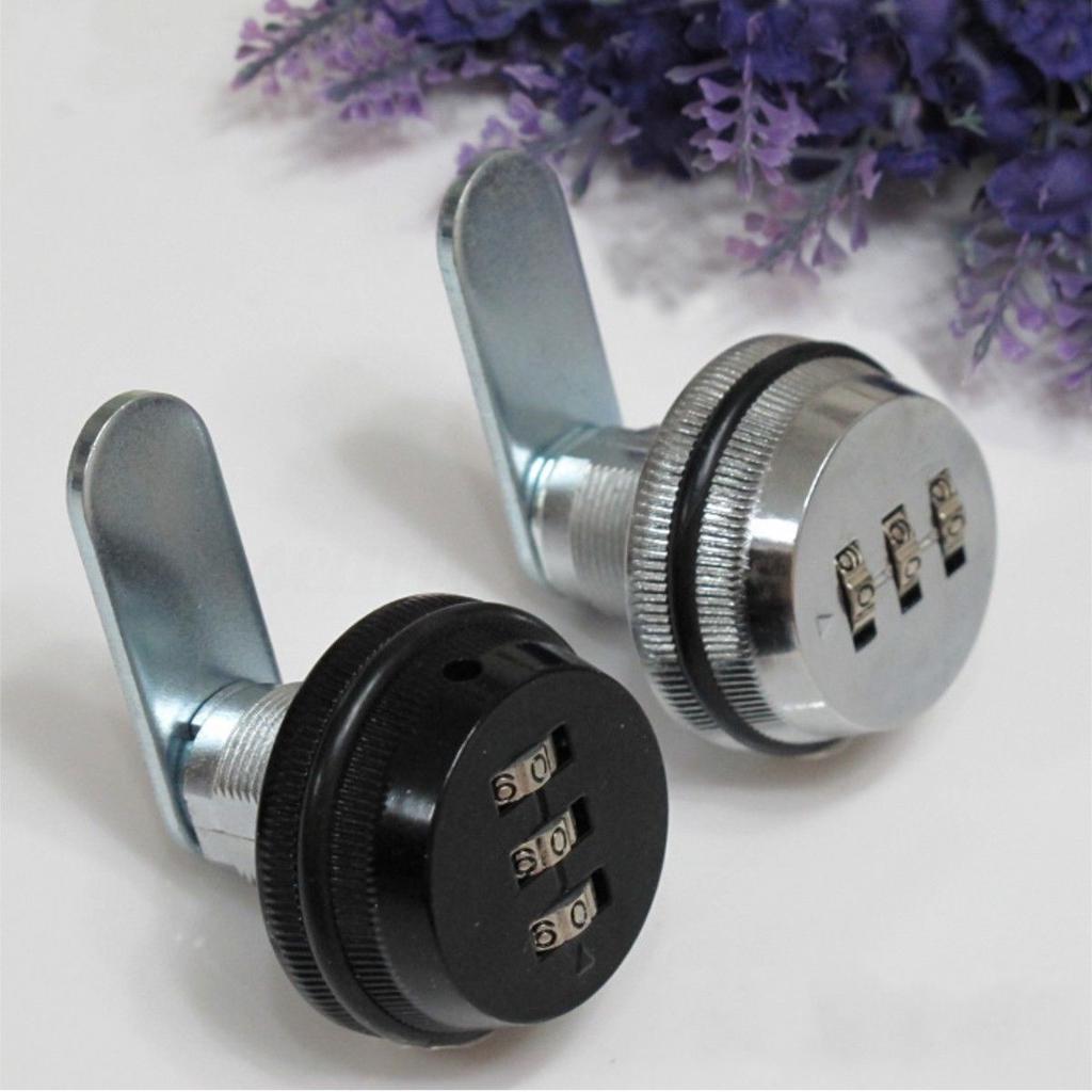 Alloy Code Combination Cam lock Keyless Post Mail Box Cabinet RV 3 Dial Silver