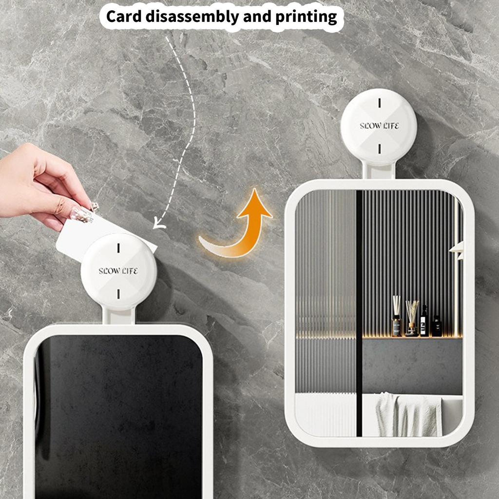 Espejos de Ducha con Ventosa Espejos de Pared para Afeitar Espejo Cosmético de Belleza para Mujeres Accesorios de Baño Duradero