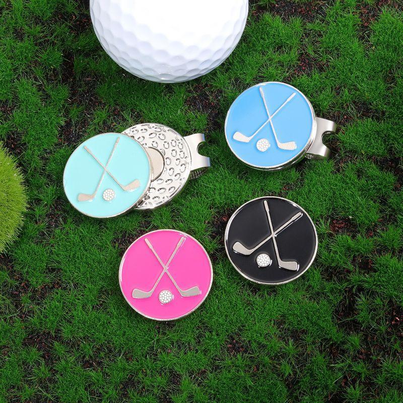 Golf Ball Markers with Hat Clips for Men Women Enamel Magnetic Baseball Cap Clips Golfer Removable Attaches Easily To Golf Cap