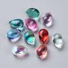 200pcs Transparent Glass Beads Top Drilled Beads Teardrop Mixed Color 9x6x5mm Hole: 1mm