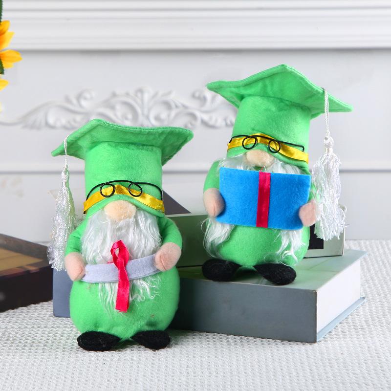 Graduation Season Faceless Doll, Goblin Doctor Hat, Bachelor'S Uniform, Plush Doll For Men And Women