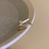 Li Luo Vintage Gold Gebürsteter 925 Sterling Silber Verstellbarer Damenring