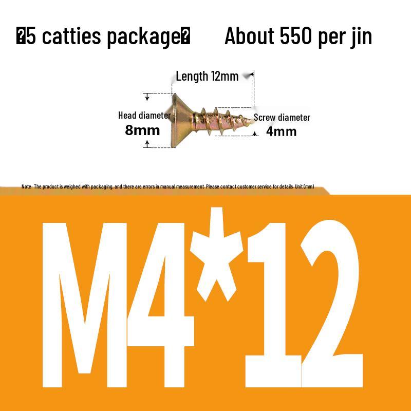 Eco-friendly Self-tapping Phillips Flat Head Screws for Fiberboard and Wall Panels