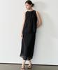 Bye Bye Seop Back Slit Sheer Skirt Black [T62]