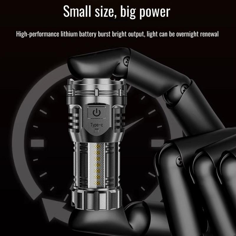 Strong Magnetic Flashlight High Power LED Flashlight USB Rechargeable COB Waterproof Portable Mini Lighting Lamp Camping Flash