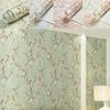 Retro Self-adhesive Wall Stickers Floral Pattern Non-woven Wallpaper for Living Room Background Wall Stickers DIY Home Decor
