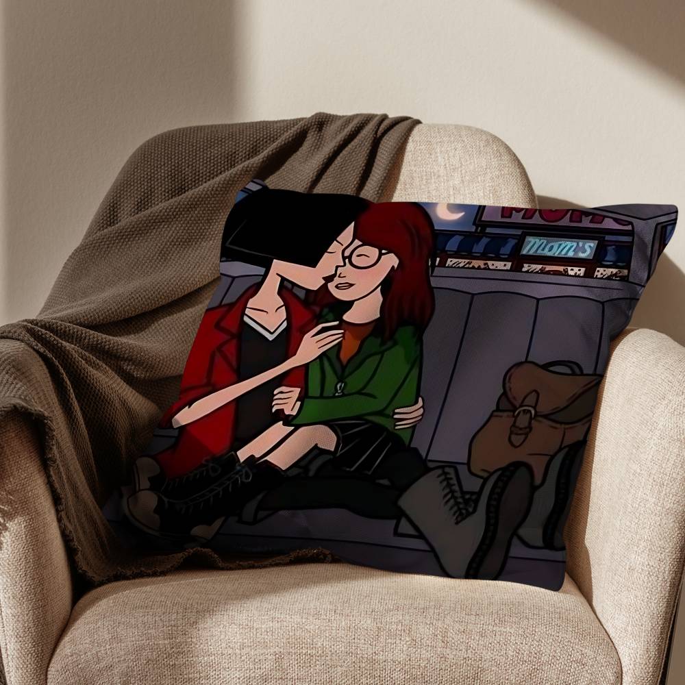 

Humor Daria Morgendorffer Pillow Case Sofa Living Room Bedroom Headboard Backrest Cushion Square Cushion Nap Time 30x30cm