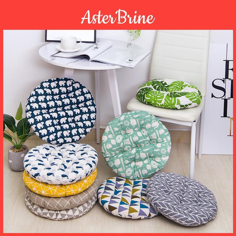 Luxurious Cotton Linen Round Cushions For Dining Chairs And Garden Floor Mats