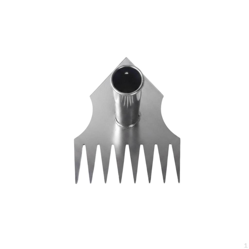 2 in 1 Hoe Rake MultiFunctional Dual Head Heavy Duty 8 Tine Garden Weeder for Gardeners,