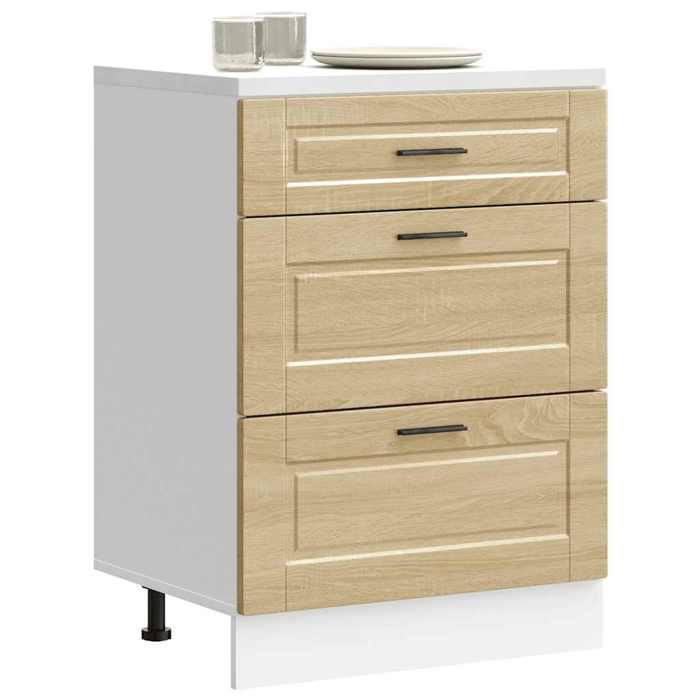 VidaXL Kitchen Cabinet Porto Sonoma Oak Engineered Wood, Sink Cabinet, Kitchen Cabinet with Drawer, Cabinet 854262