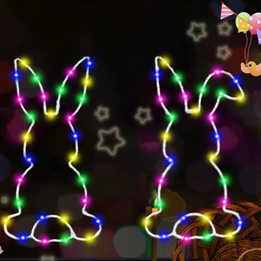 2/4 STÜCKE Osterfensterlicht mit Saugnapf Batteriebetrieben Osterhase Karotten Dekoration LED-Licht für Innendekoration Schlafzimmer