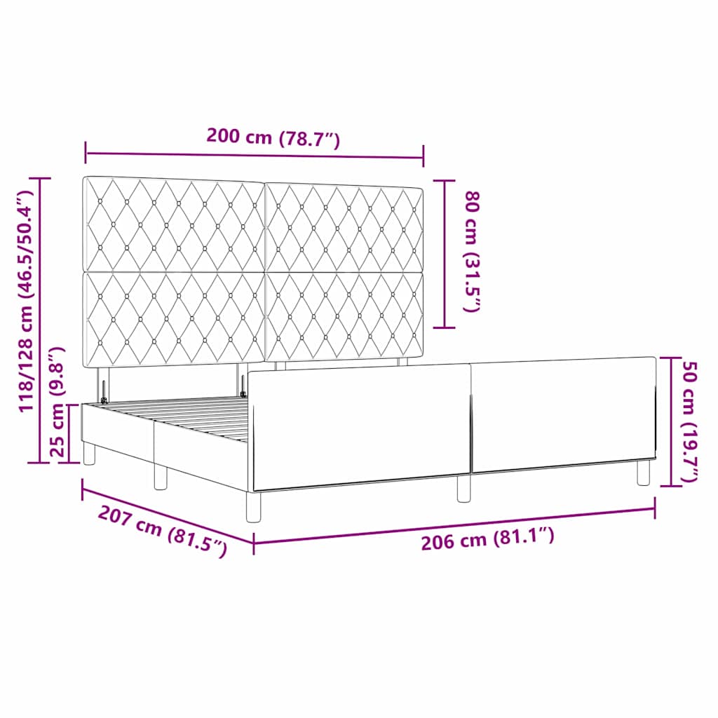 Boxspring Bed with Headboard Pink 200 x 200 cm Velvet