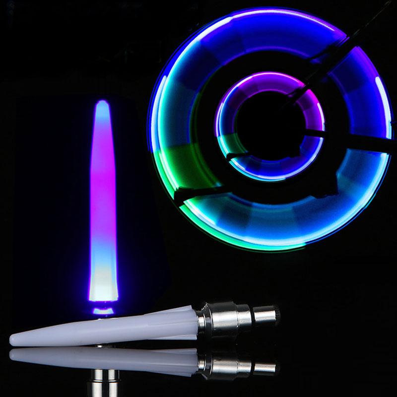 

2pcs Waterproof Shockproof Bike Spoke Light Cycling Bicycle Tire Valve Wheel Cap Alarm Light MTB Motor Car LED Multicolored#0